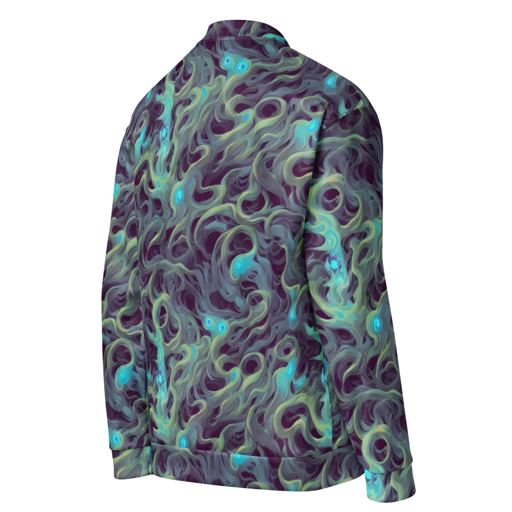 Aqua Apparition on Bomber Jacket — Right Back
