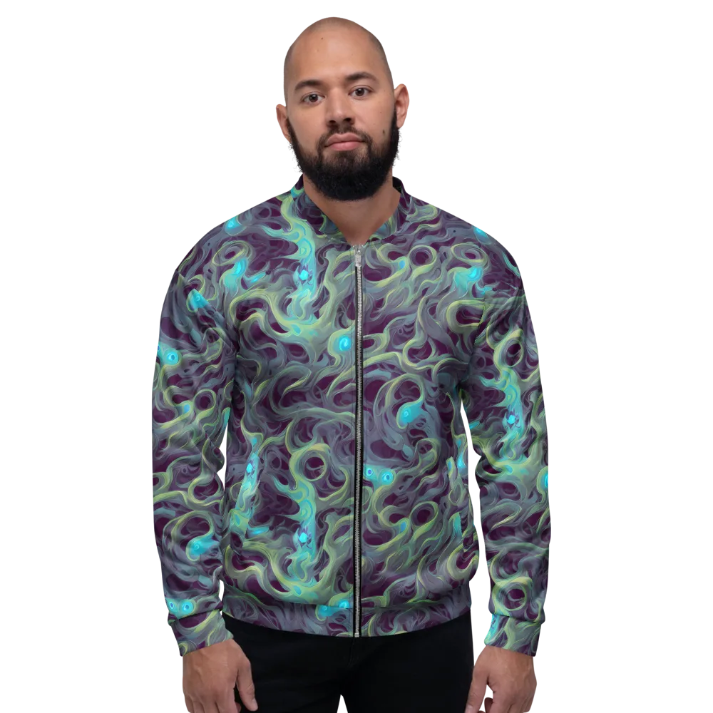 Aqua Apparition on Bomber Jacket — Front