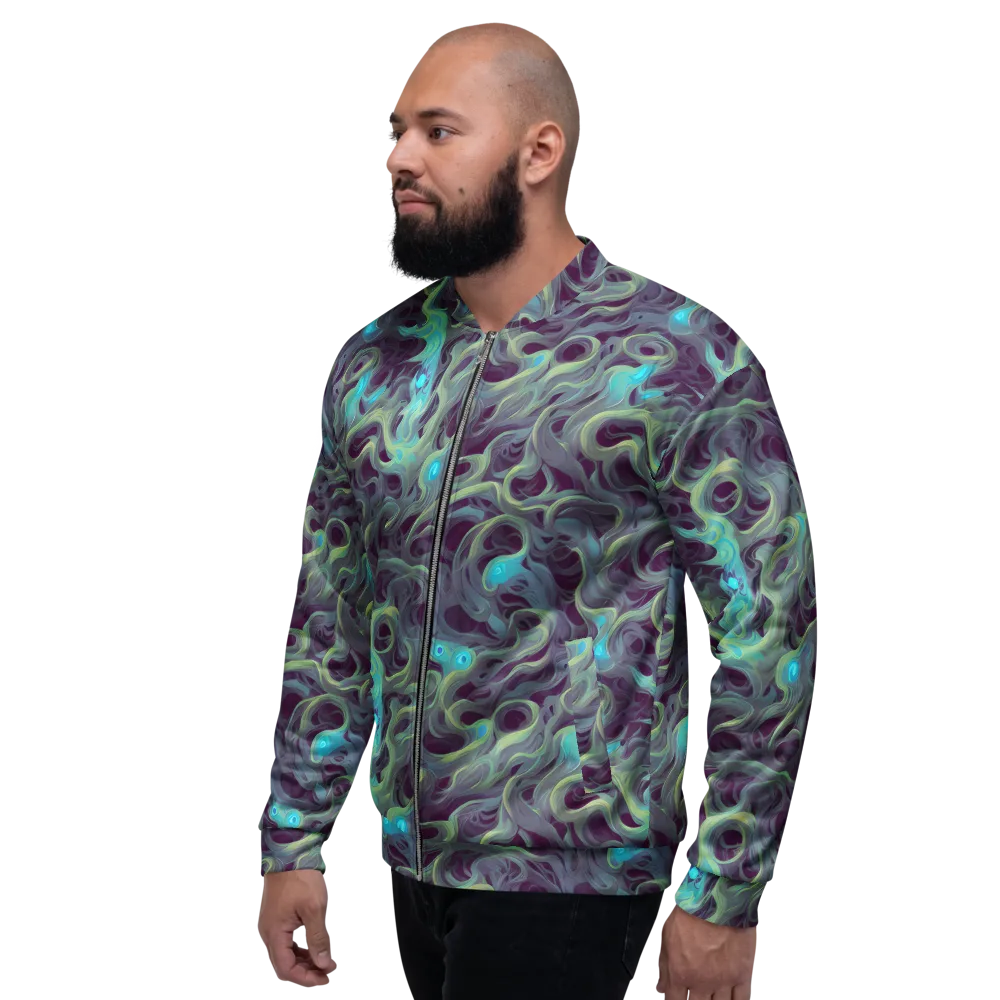 Aqua Apparition on Bomber Jacket — Left