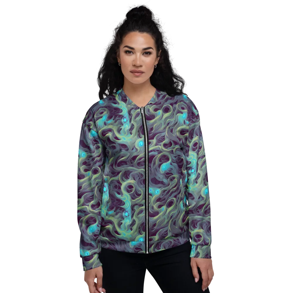 Aqua Apparition on Bomber Jacket — Front