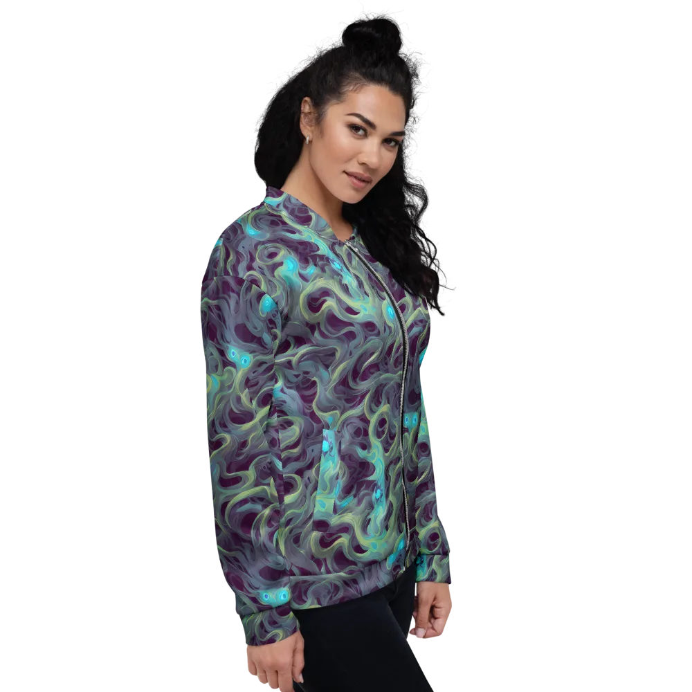Aqua Apparition on Bomber Jacket — Right