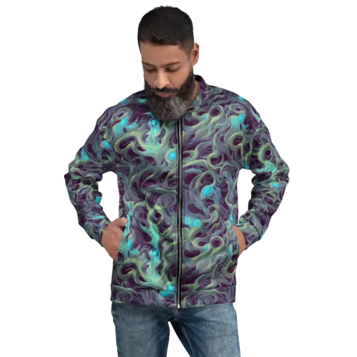 Aqua Apparition on a Bomber Jacket