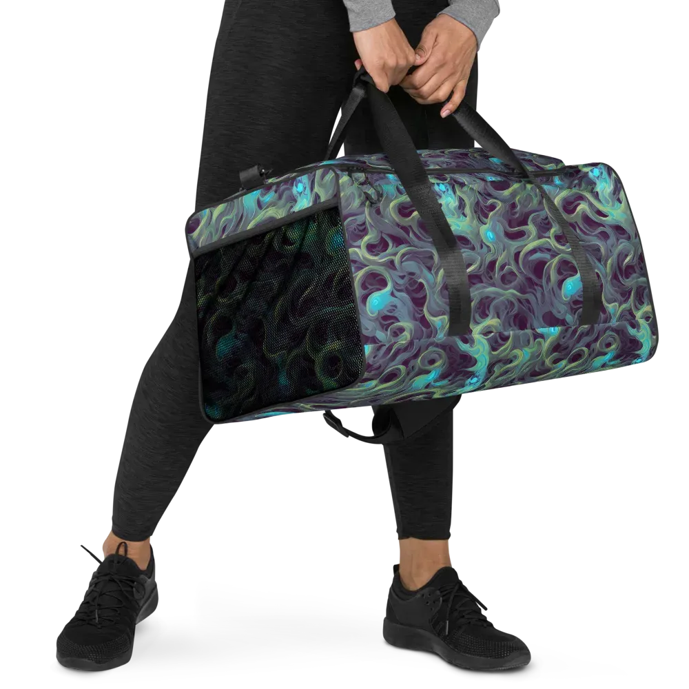 Aqua Apparition on Duffle Bag — Right Front