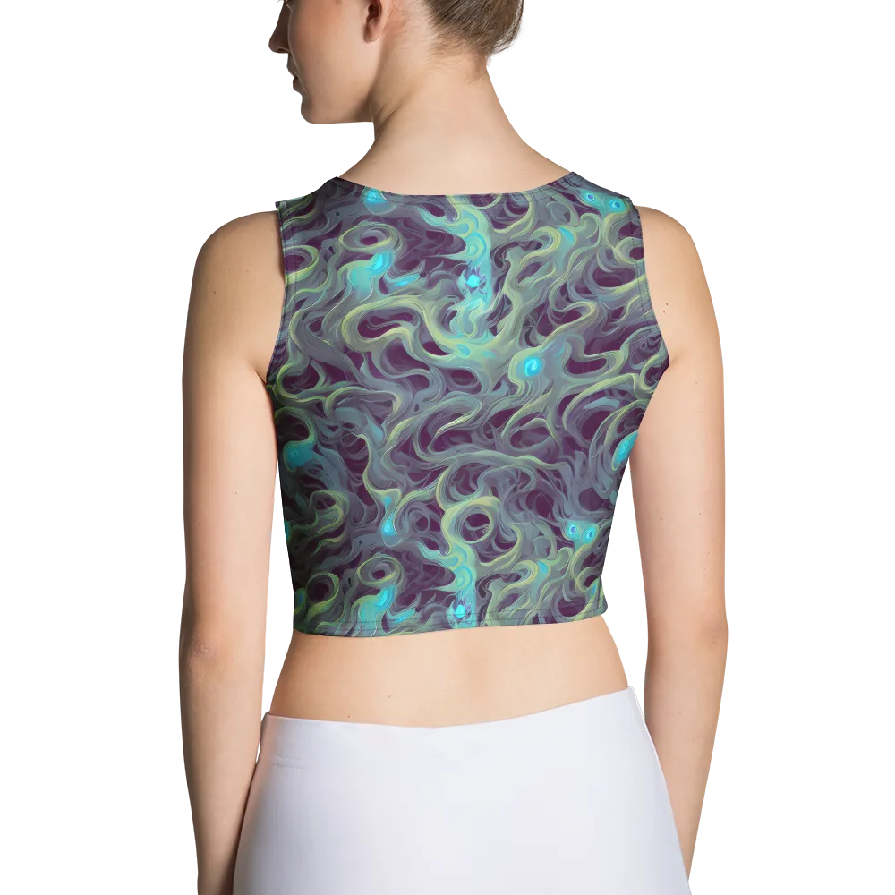 Aqua Apparition on Crop Top — Back