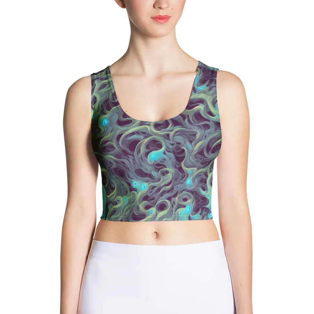 Aqua Apparition on Crop Top — Front