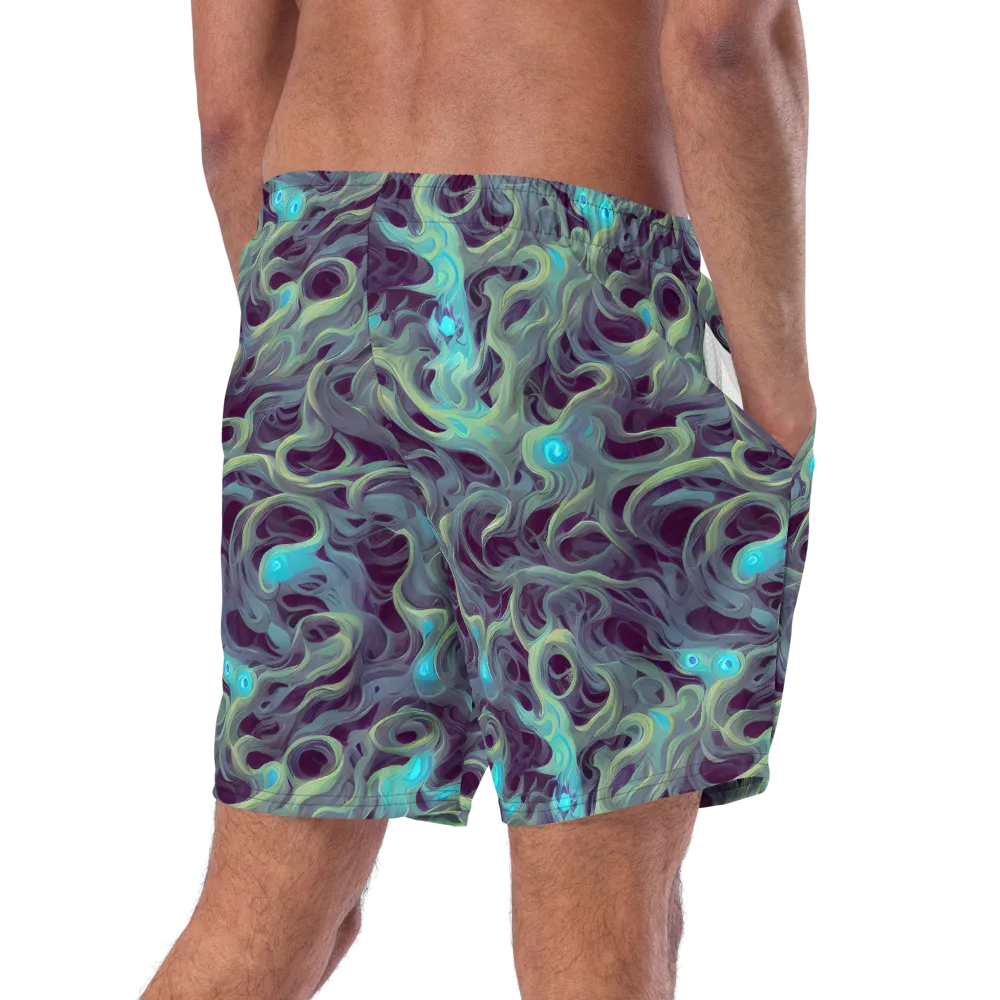 Aqua Apparition on Swim Trunks — Right Back