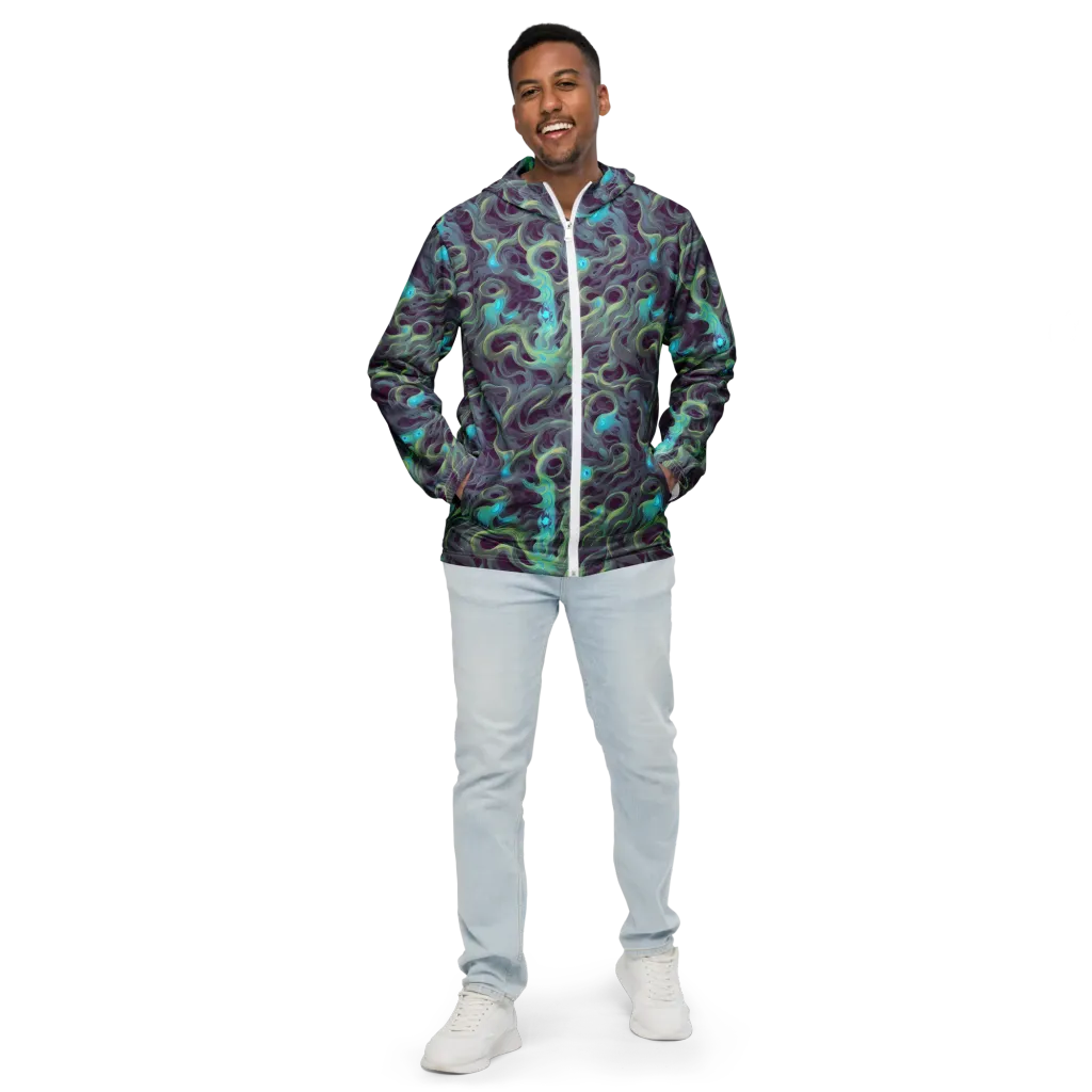 Aqua Apparition on Men's Windbreaker — Front