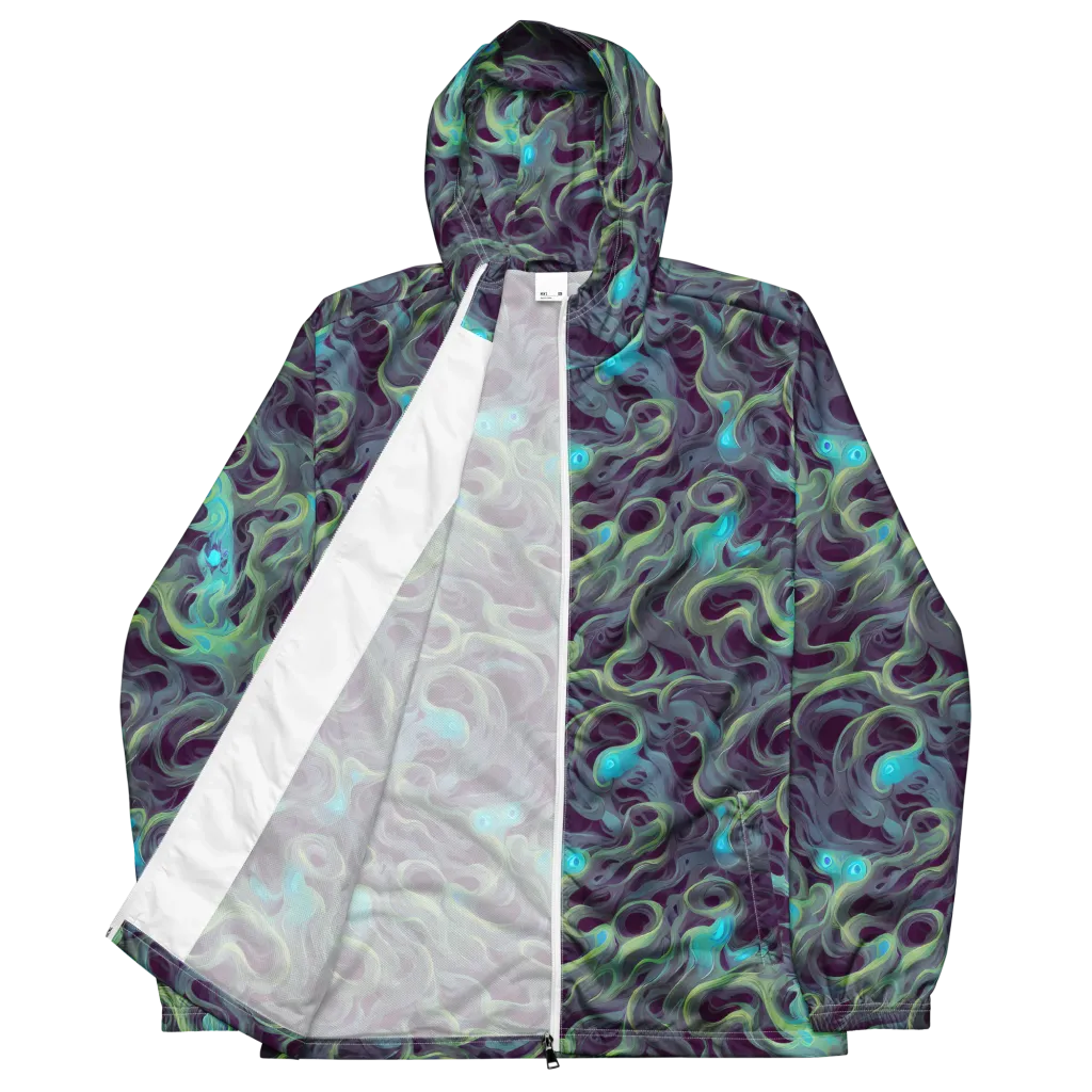 Aqua Apparition on Men's Windbreaker — Front