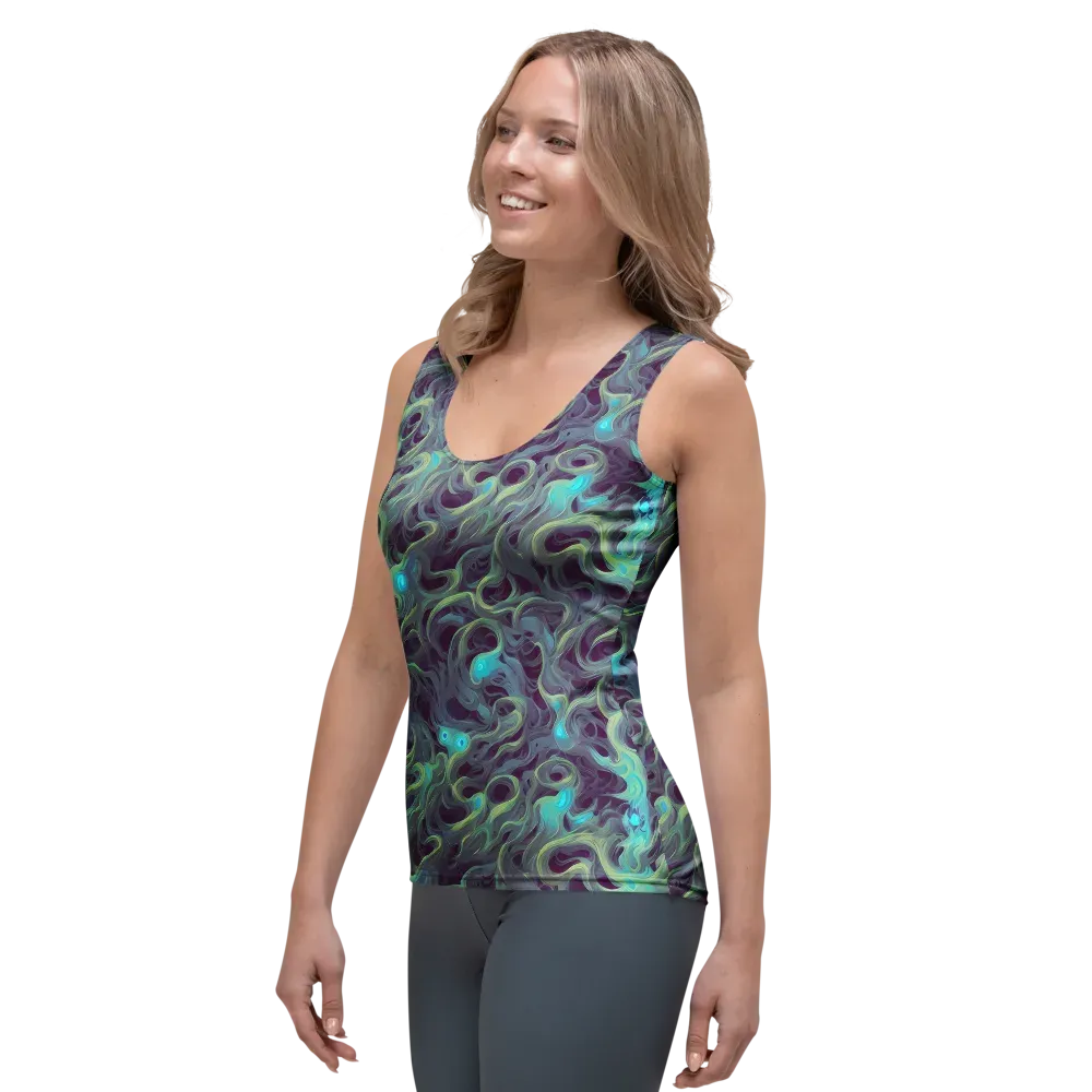 Aqua Apparition on Women's Tank Top — Left Front