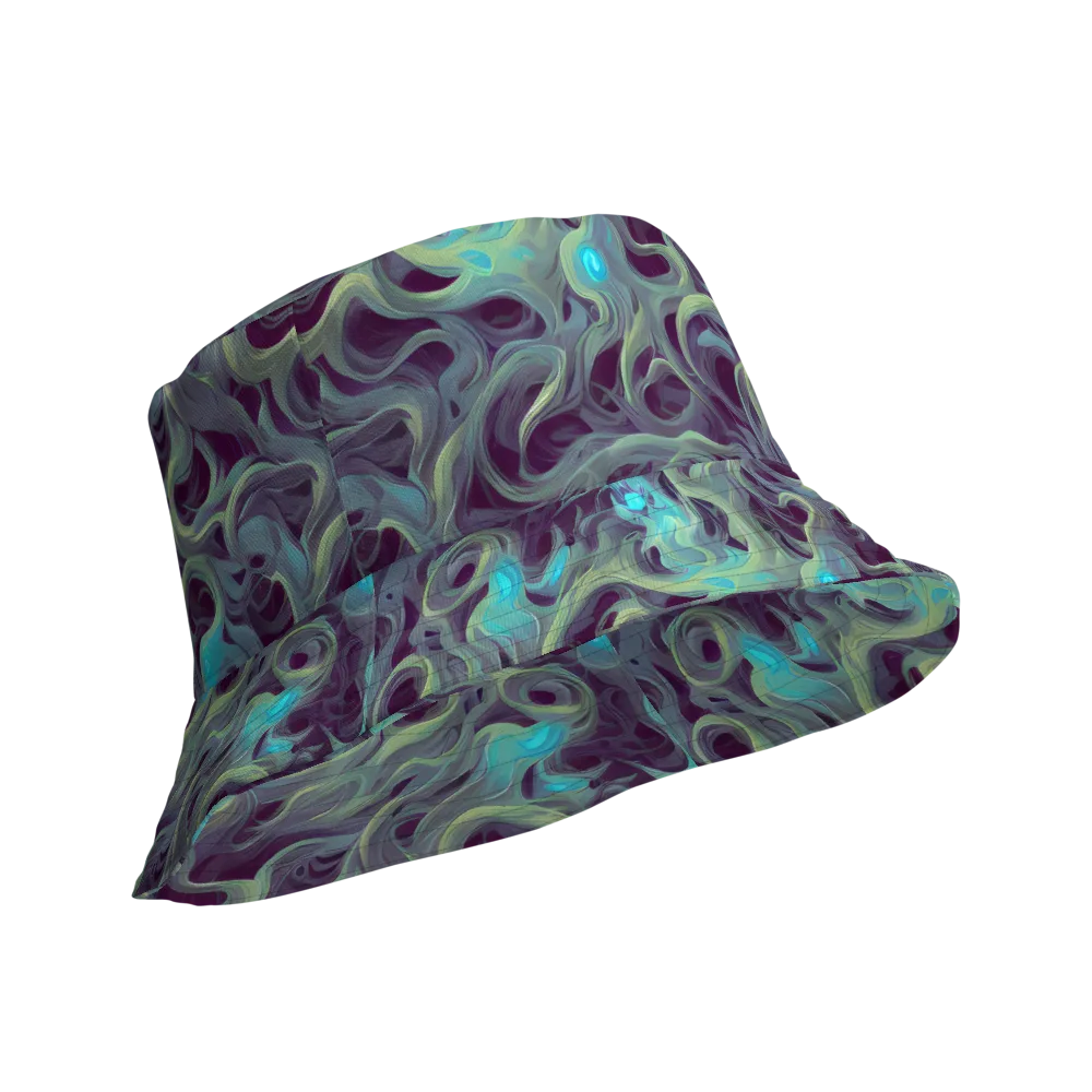 Aqua Apparition on Reversible Bucket Hat — Product details Outside