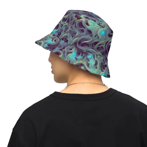 Aqua Apparition on a Reversible Bucket Hat