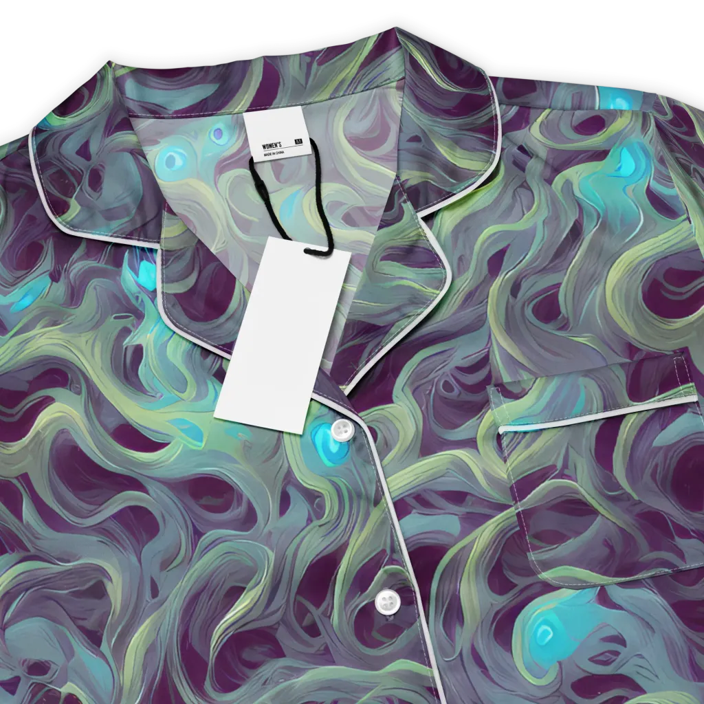Aqua Apparition on Women's Short Sleeve Pajama Top — Product details
