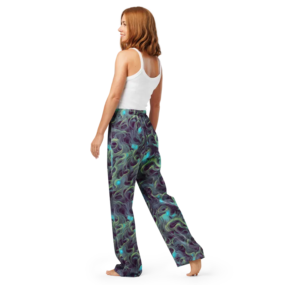 Aqua Apparition on Women's Pajama Pants — Back