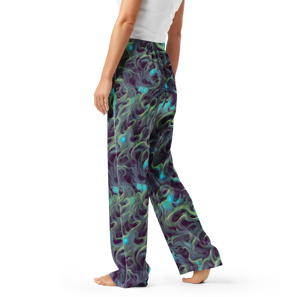 Aqua Apparition on Women's Pajama Pants — Left