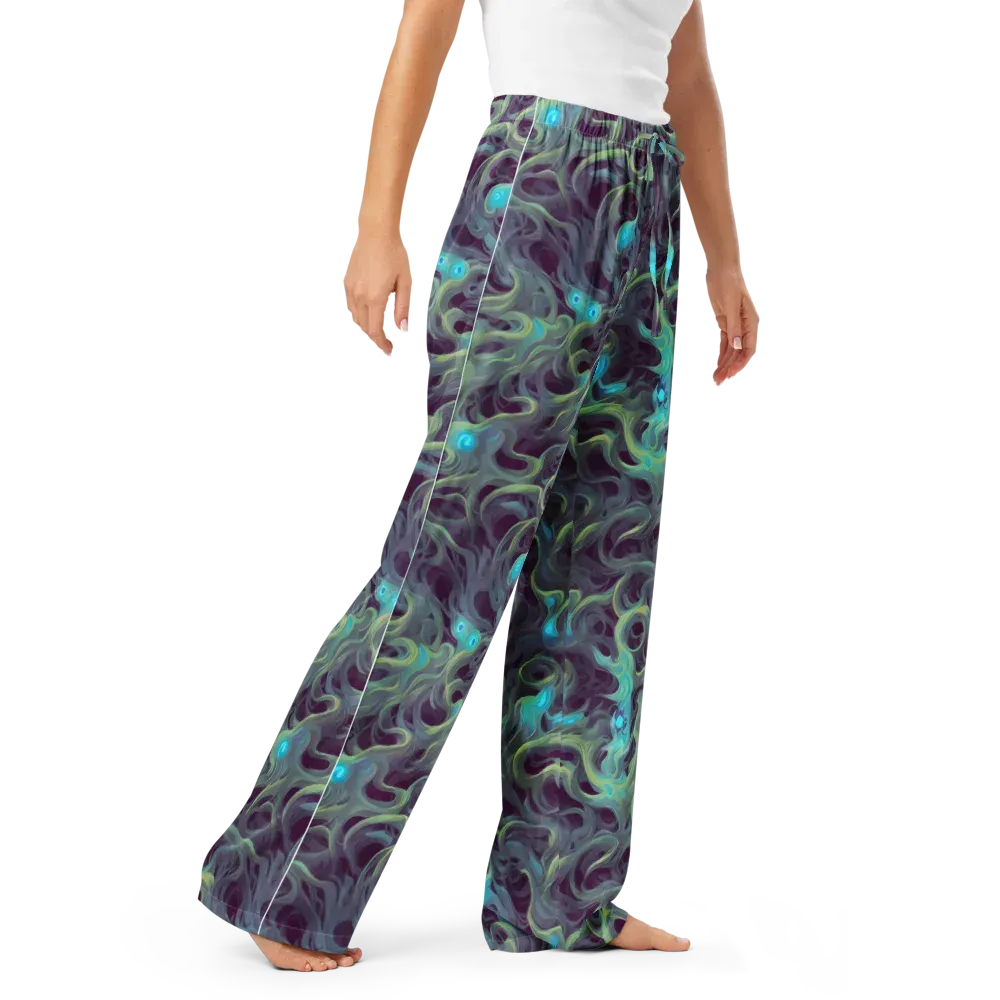 Aqua Apparition on Women's Pajama Pants — Right Front