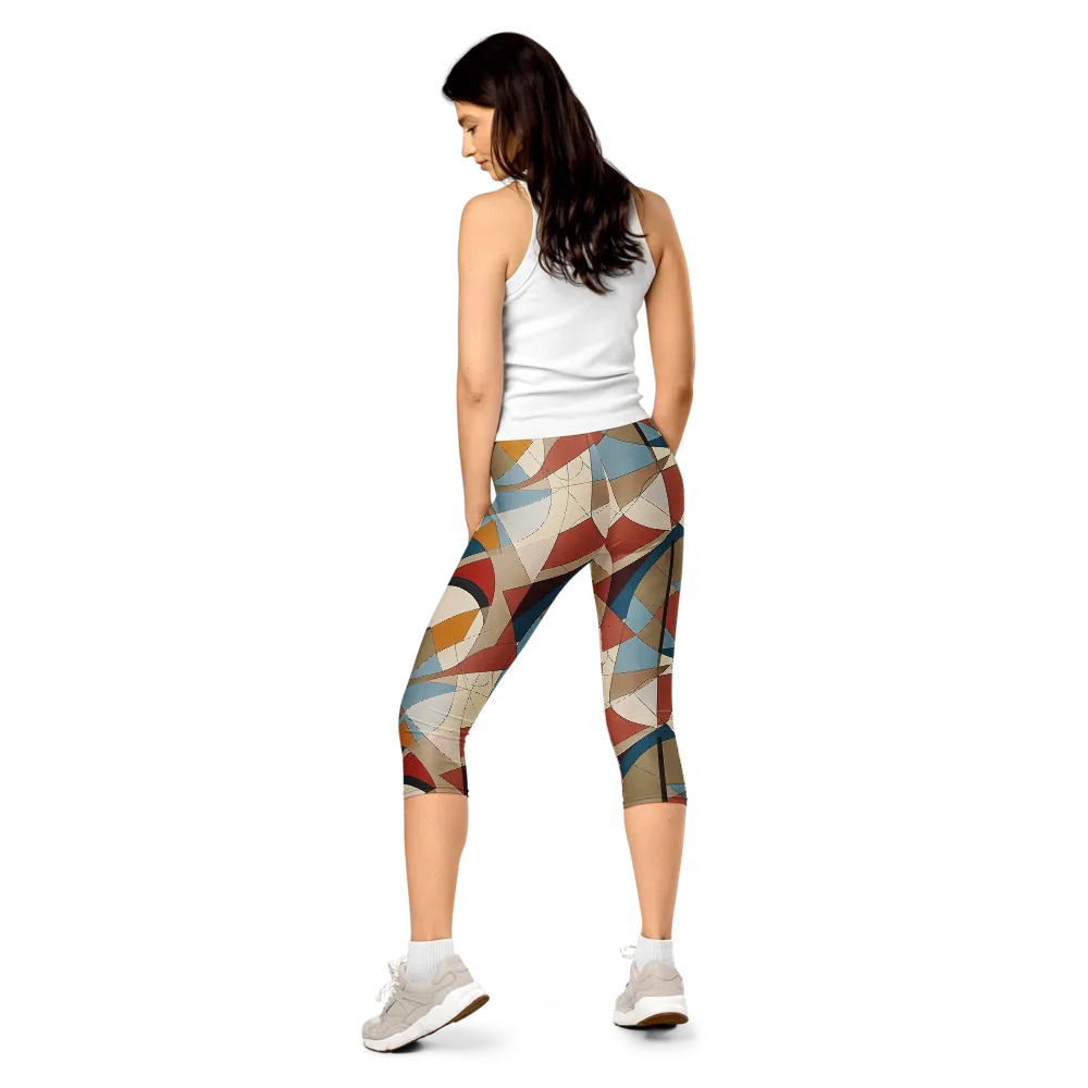 Chromatic Bauhaus on Capri Leggings — Back