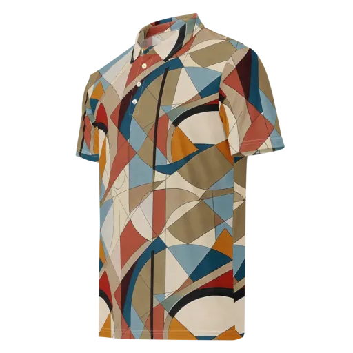 Chromatic Bauhaus on a Men's Slim Fit Polo Shirt