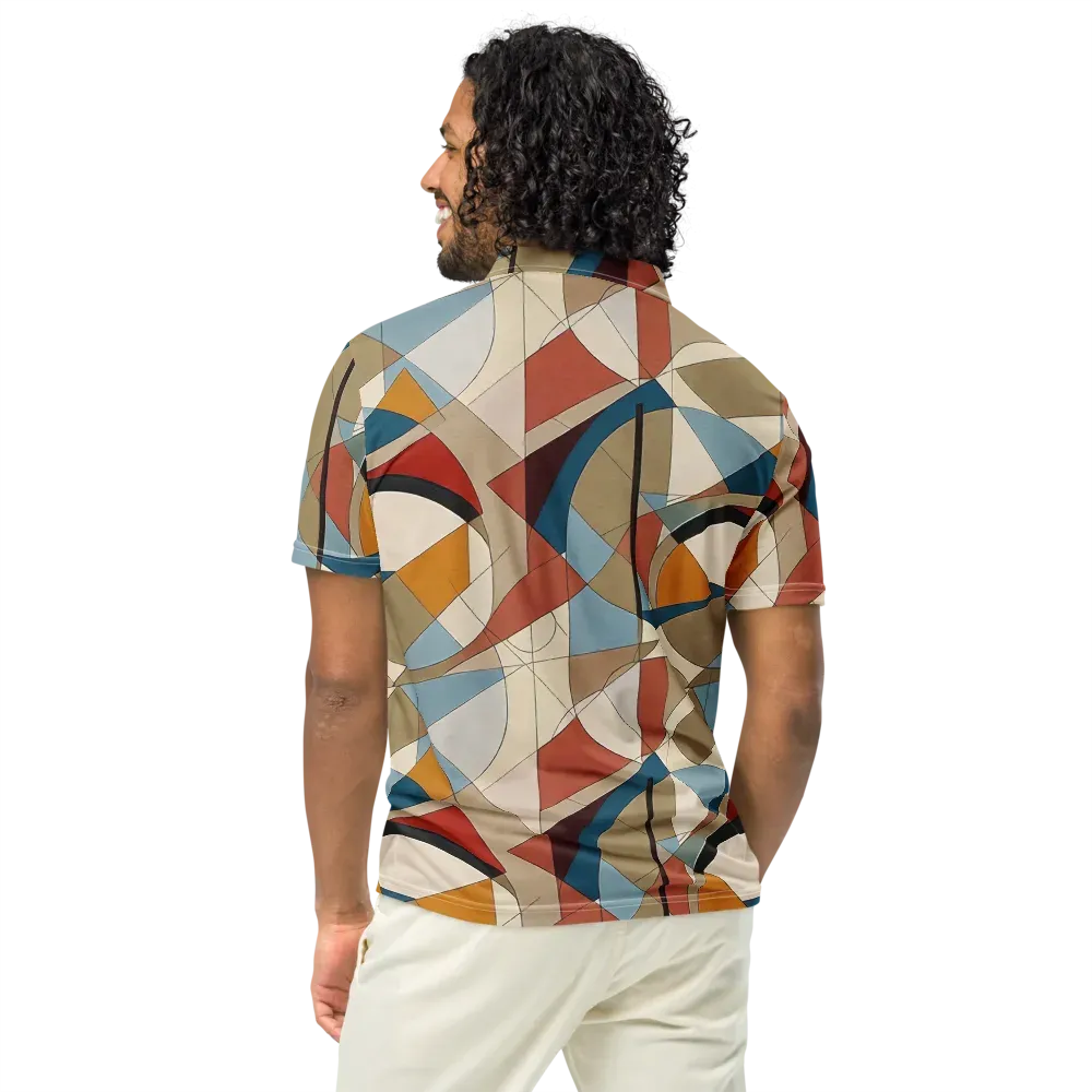 Chromatic Bauhaus on Men's Slim Fit Polo Shirt — Back
