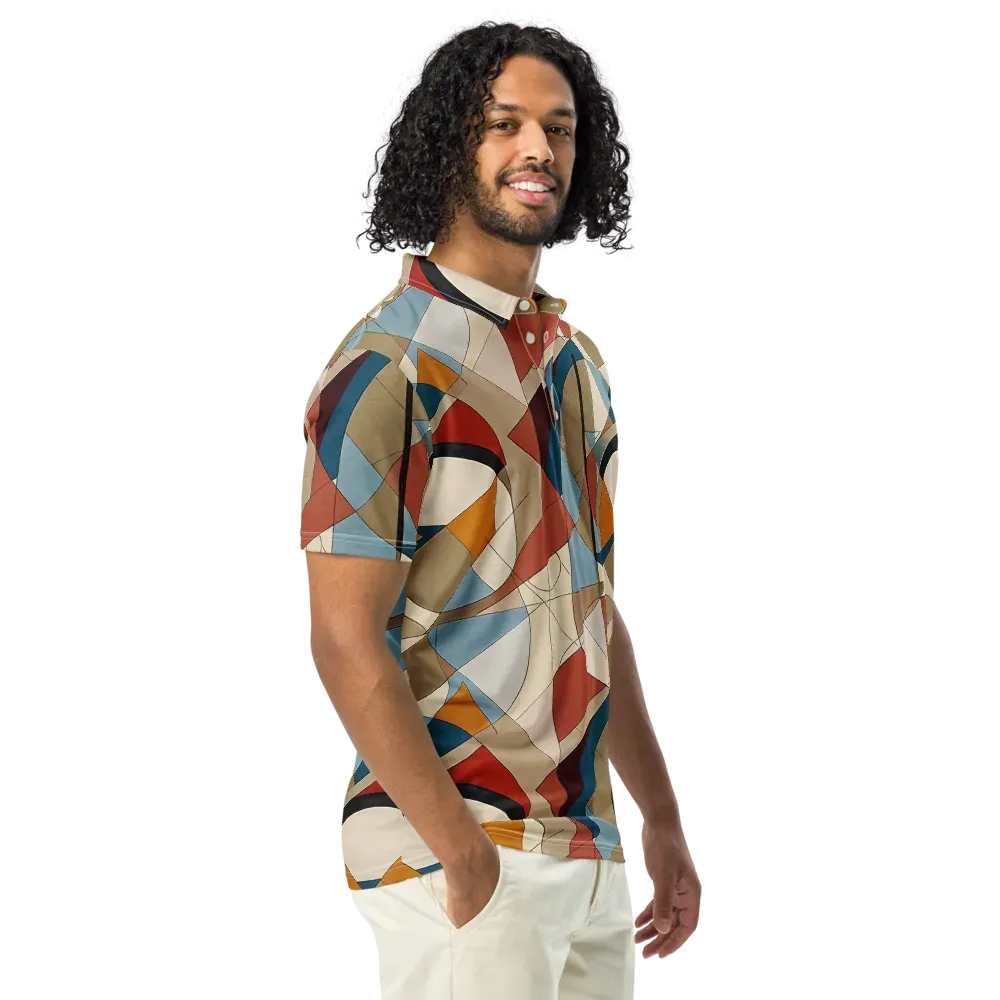 Chromatic Bauhaus on Men's Slim Fit Polo Shirt — Right Front