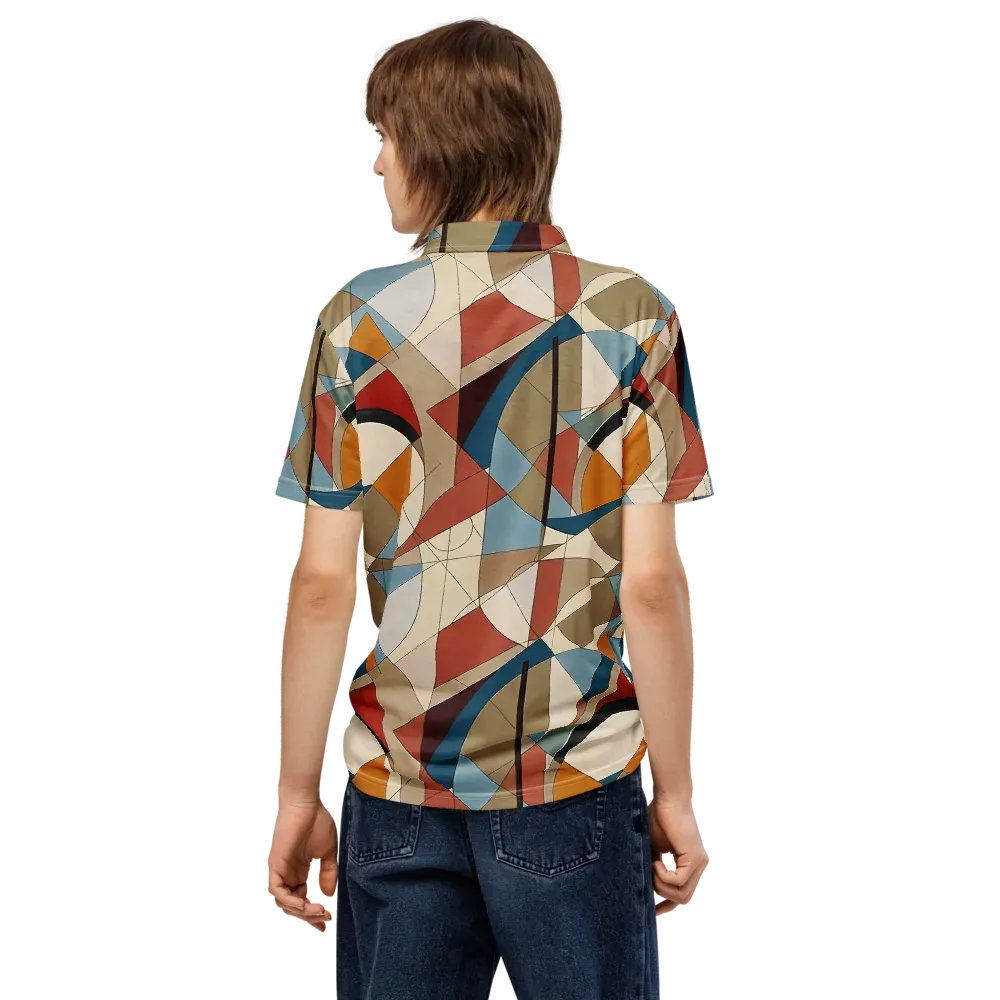 Chromatic Bauhaus on Men's Slim Fit Polo Shirt — Back