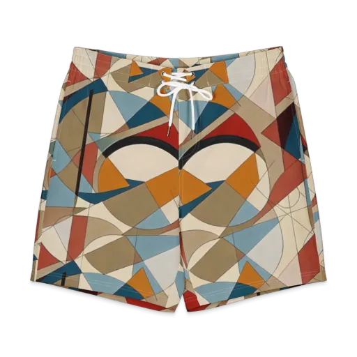 Chromatic Bauhaus on a Men's Board Shorts