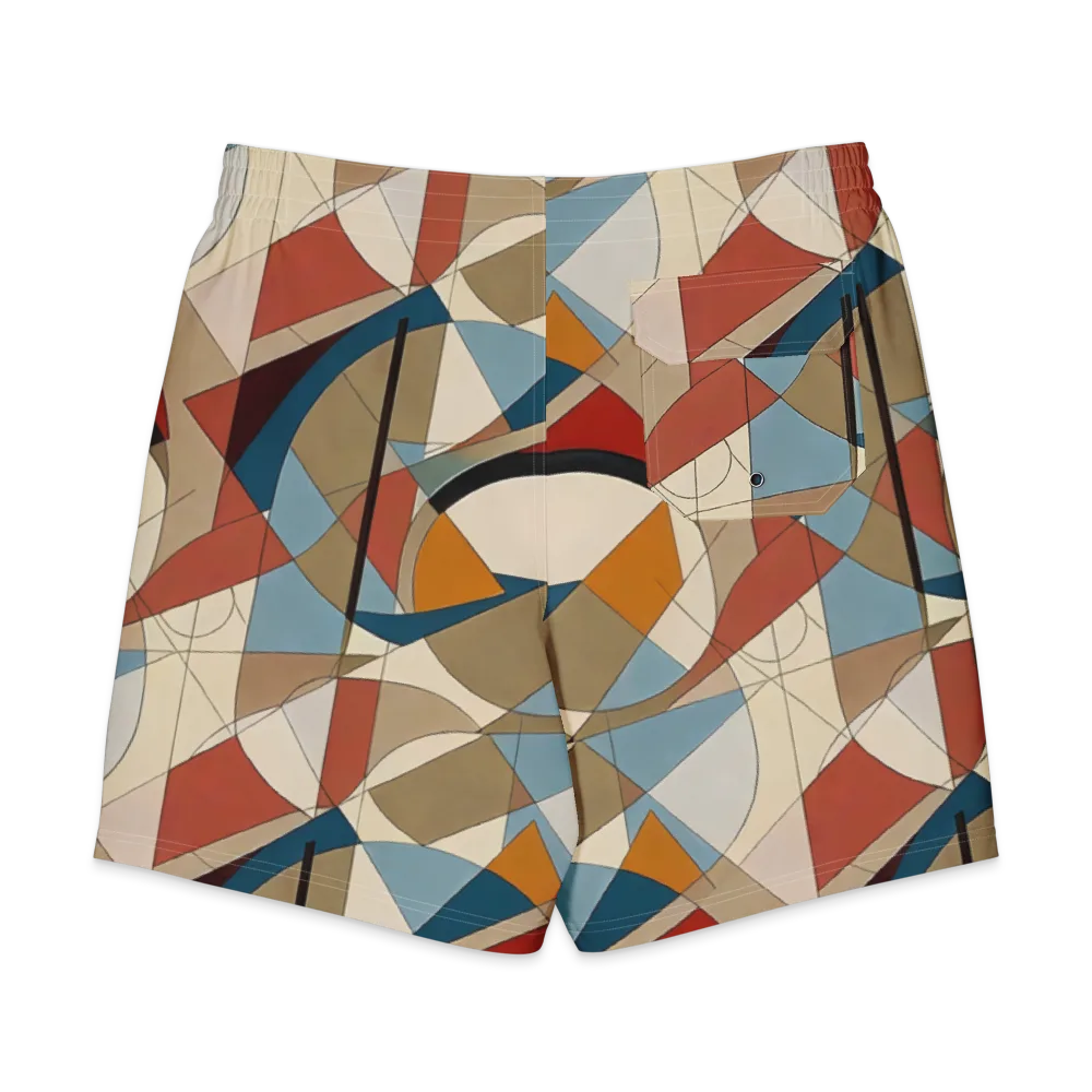 Chromatic Bauhaus on Men's Board Shorts — Back