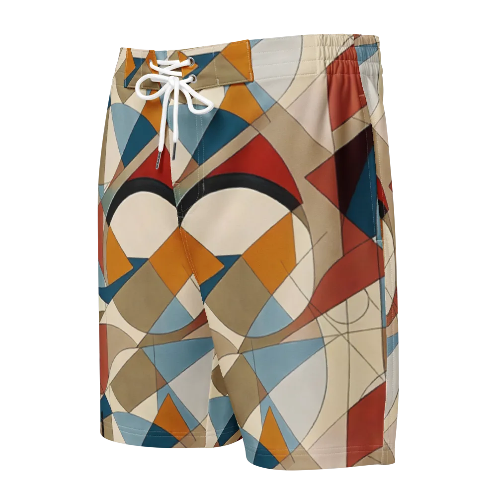 Chromatic Bauhaus on Men's Board Shorts — Front