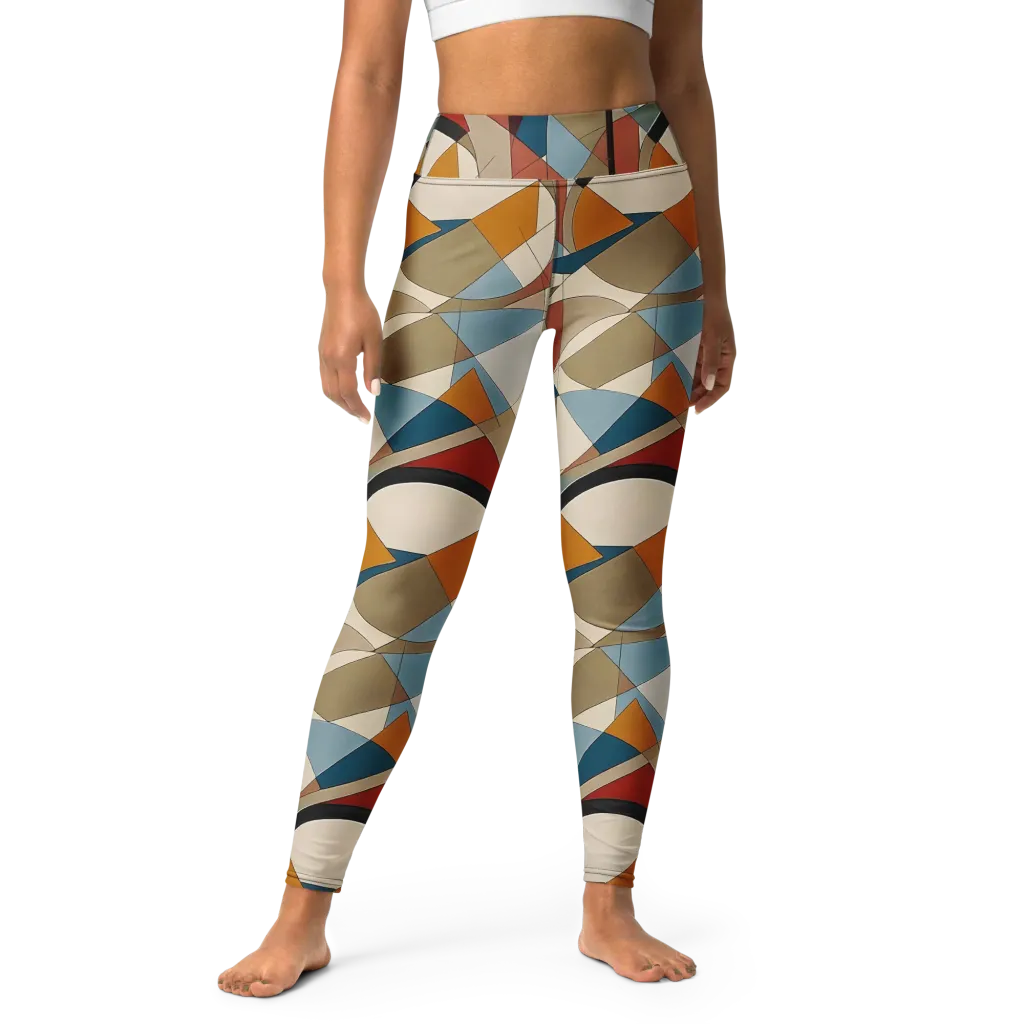 Chromatic Bauhaus on Yoga Leggings — Front