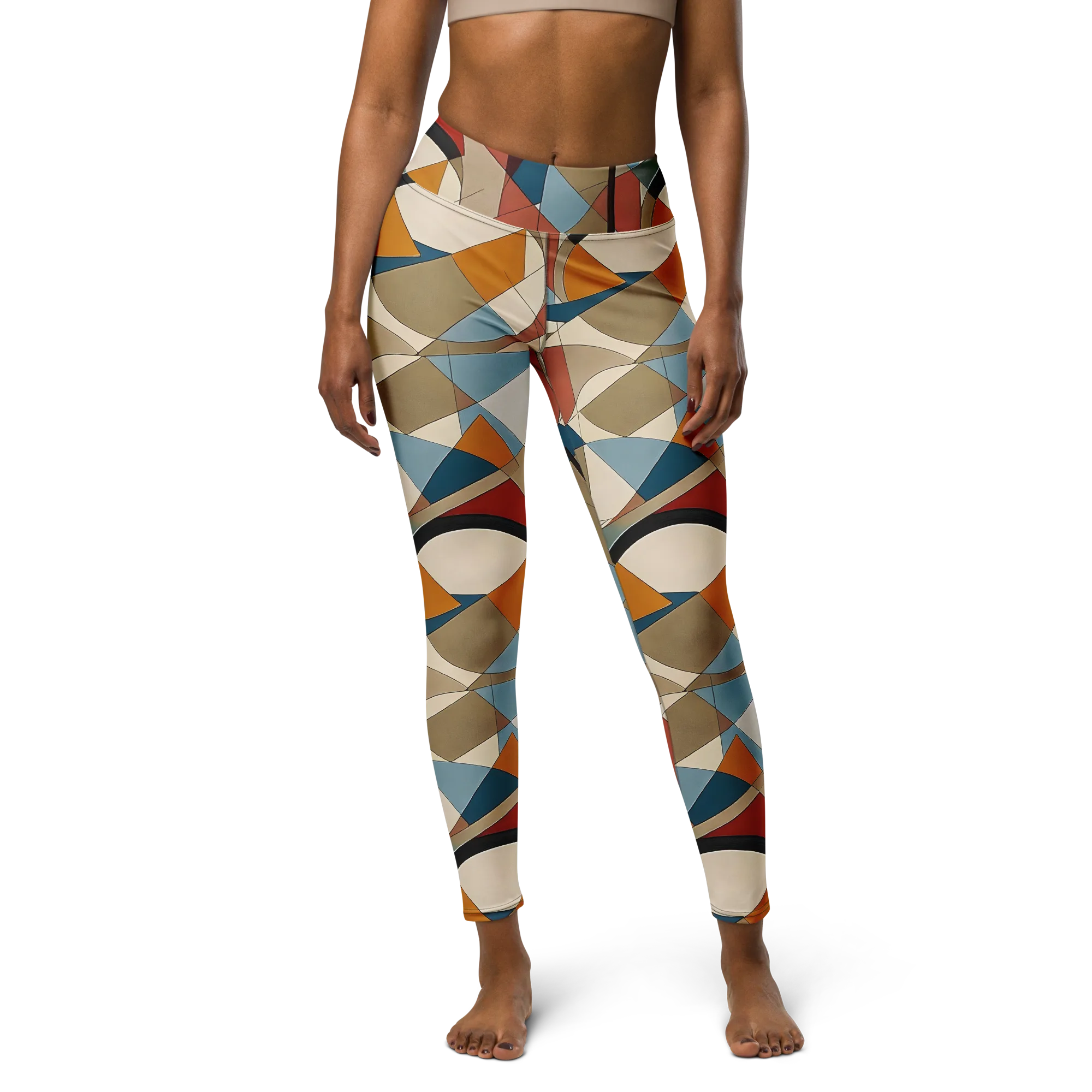 Chromatic Bauhaus on Yoga Leggings — Front