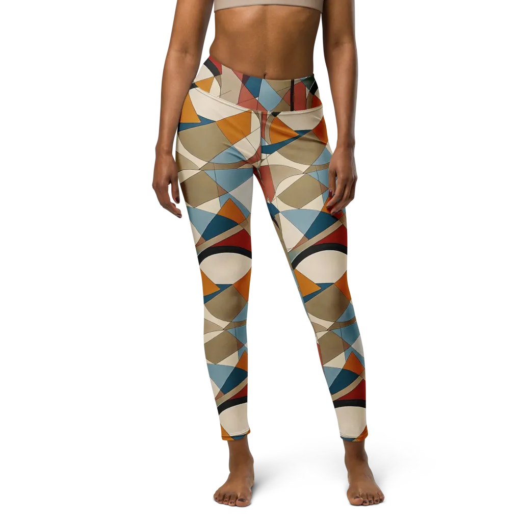 Chromatic Bauhaus on Yoga Leggings — Front