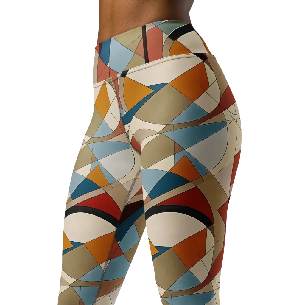 Chromatic Bauhaus on Yoga Leggings — Left Front