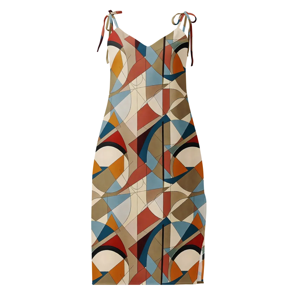 Chromatic Bauhaus on Slip Dress — Front