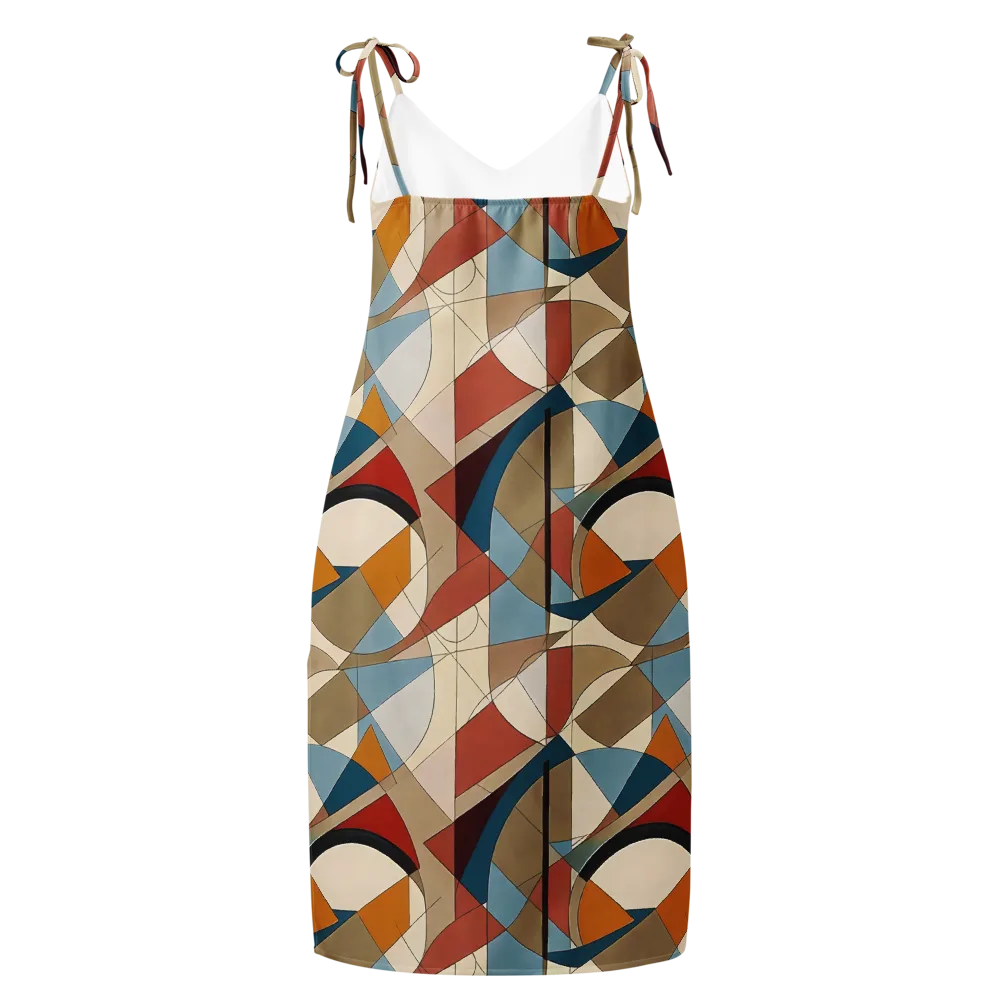 Chromatic Bauhaus on Slip Dress — Back