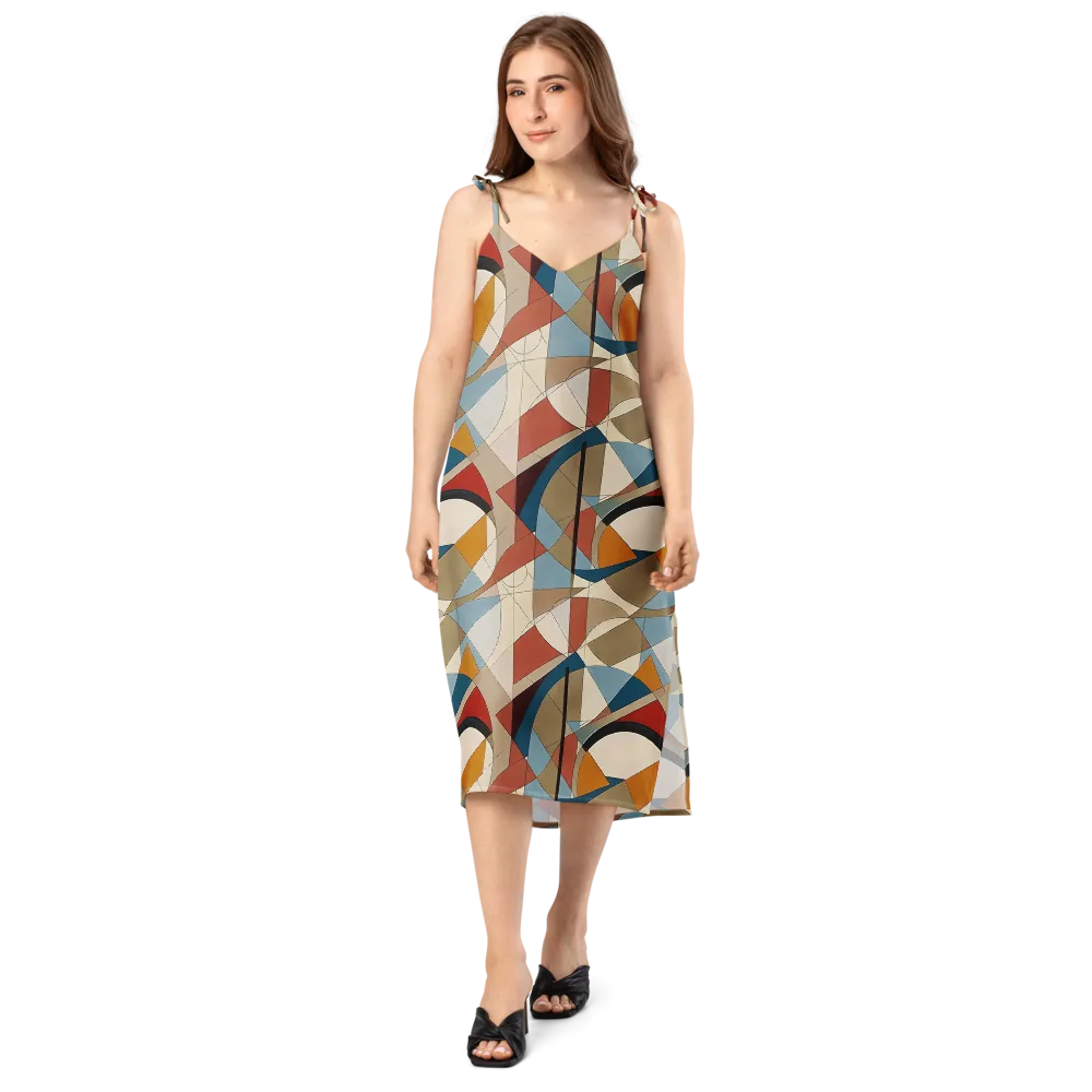 Chromatic Bauhaus on Slip Dress — Front