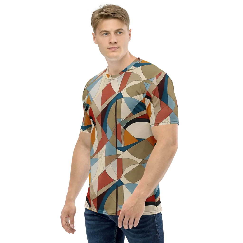 Chromatic Bauhaus on Men's Crew Neck T-Shirt — Left