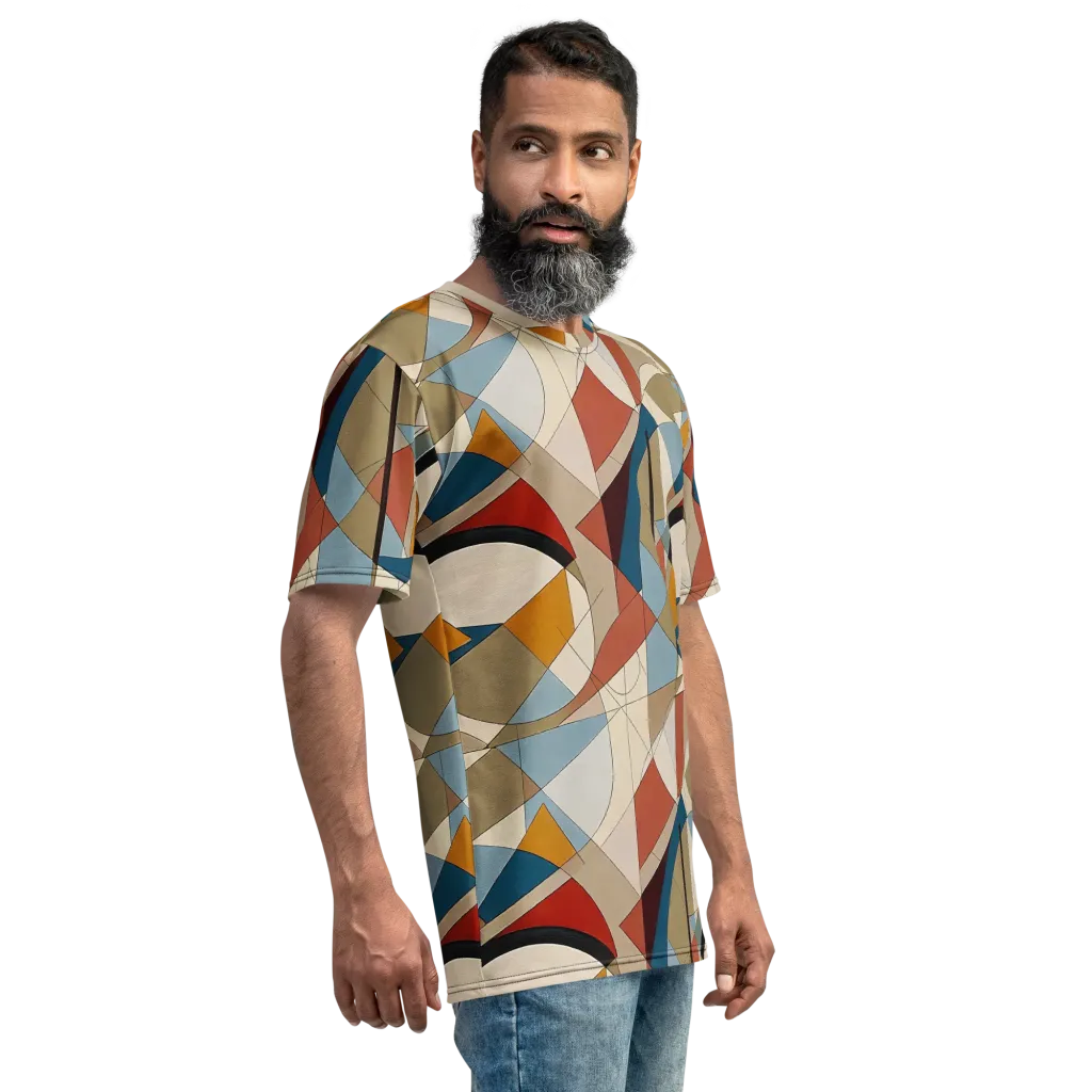 Chromatic Bauhaus on Men's Crew Neck T-Shirt — Right