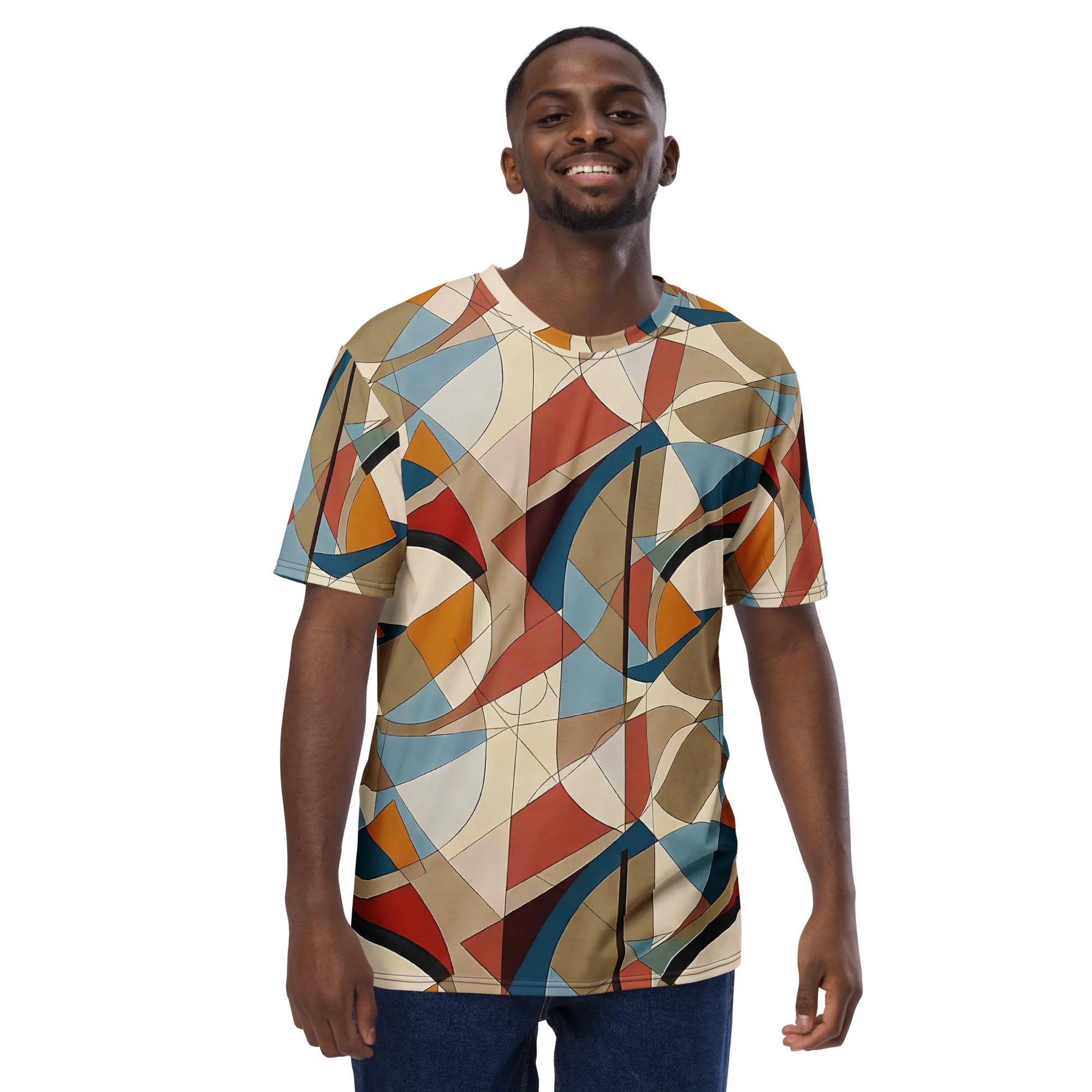 Chromatic Bauhaus on Men's Crew Neck T-Shirt — Front