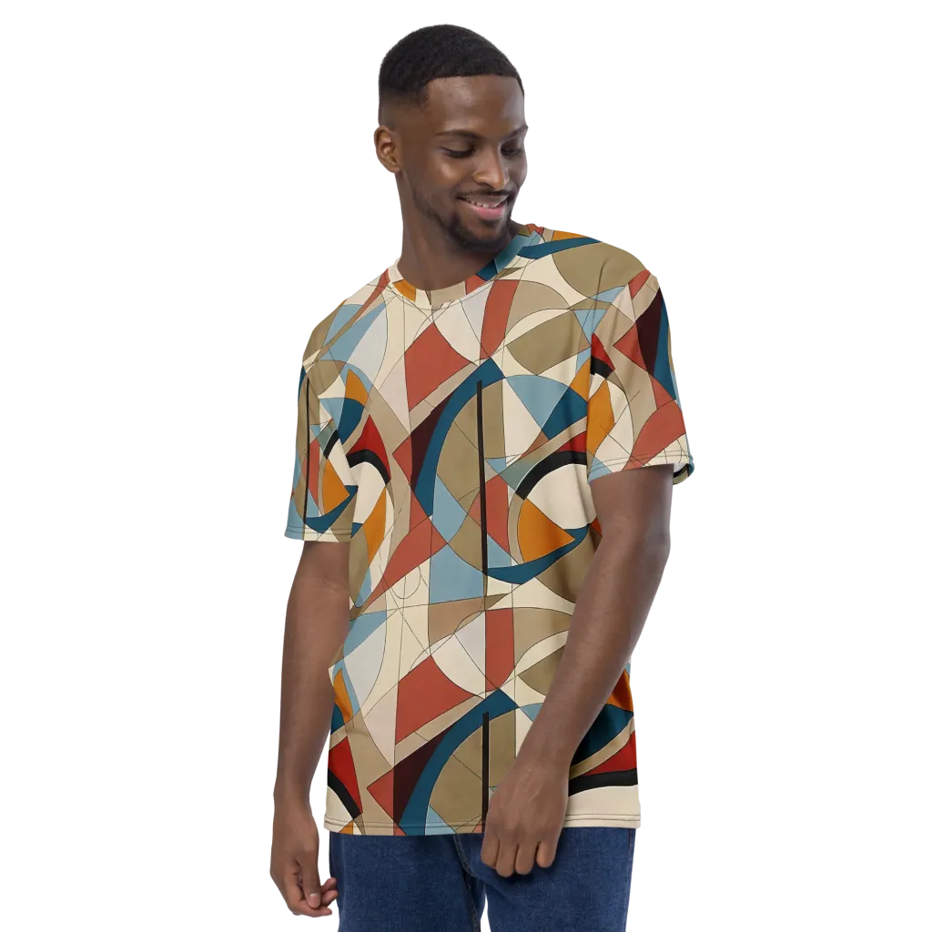 Chromatic Bauhaus on Men's Crew Neck T-Shirt — Left