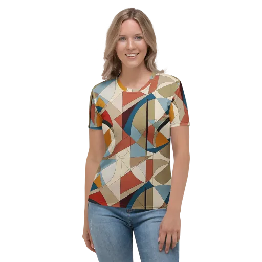 Chromatic Bauhaus on a Women's Crew Neck T-Shirt