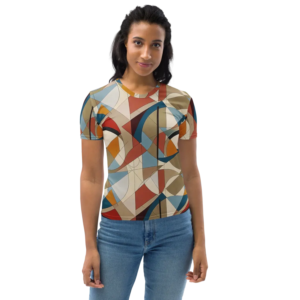 Chromatic Bauhaus on Women's Crew Neck T-Shirt — Front