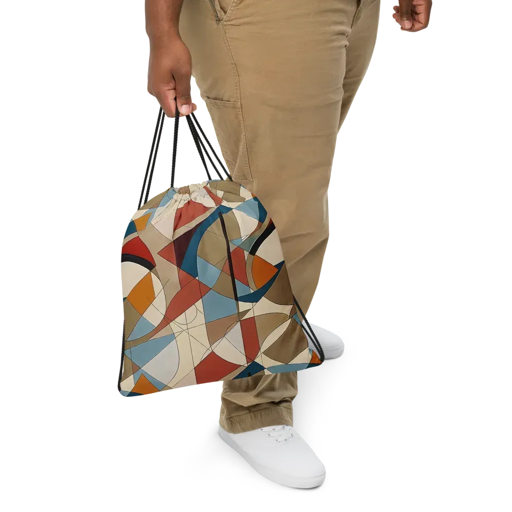 Chromatic Bauhaus on Drawstring Bag — Front