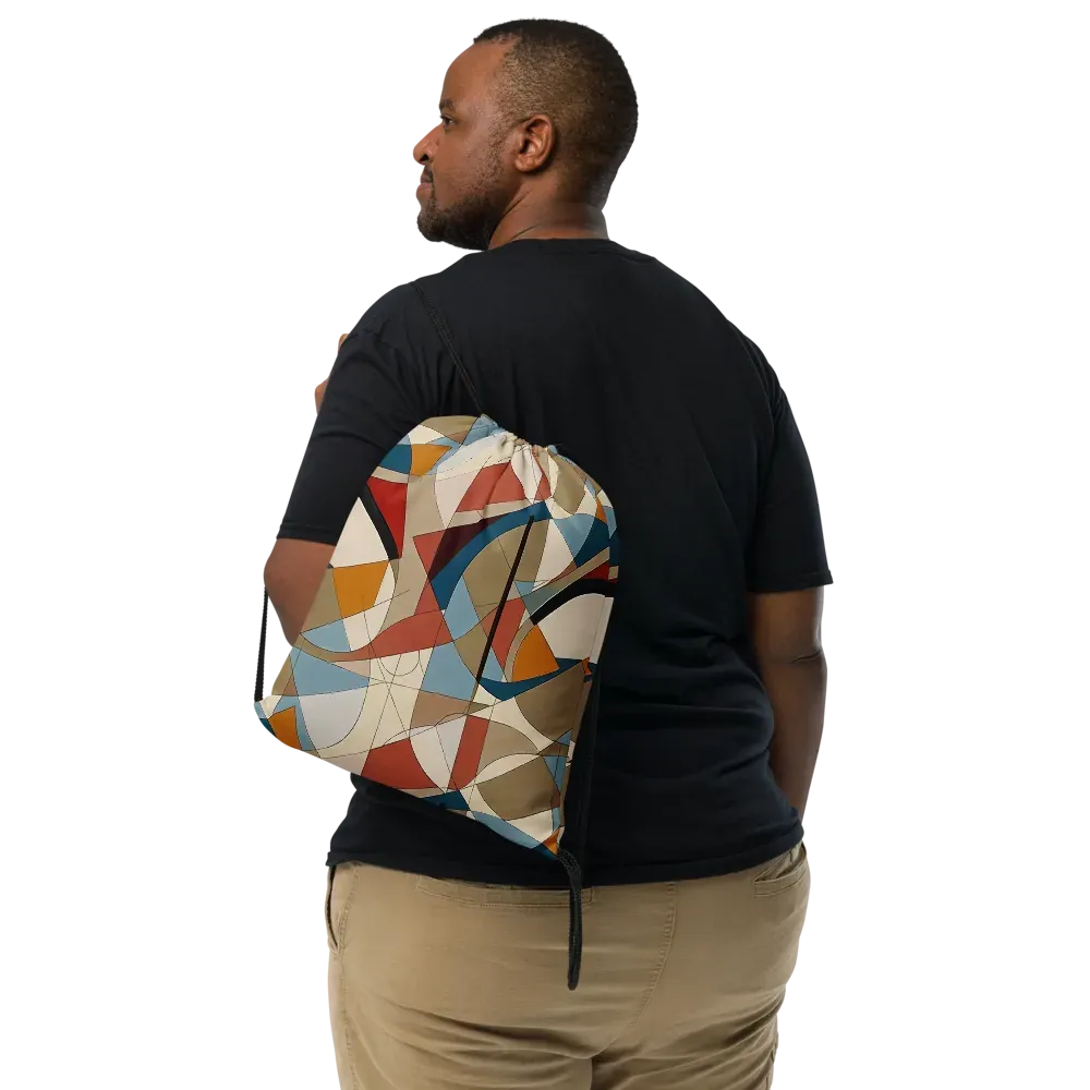 Chromatic Bauhaus on Drawstring Bag — Front