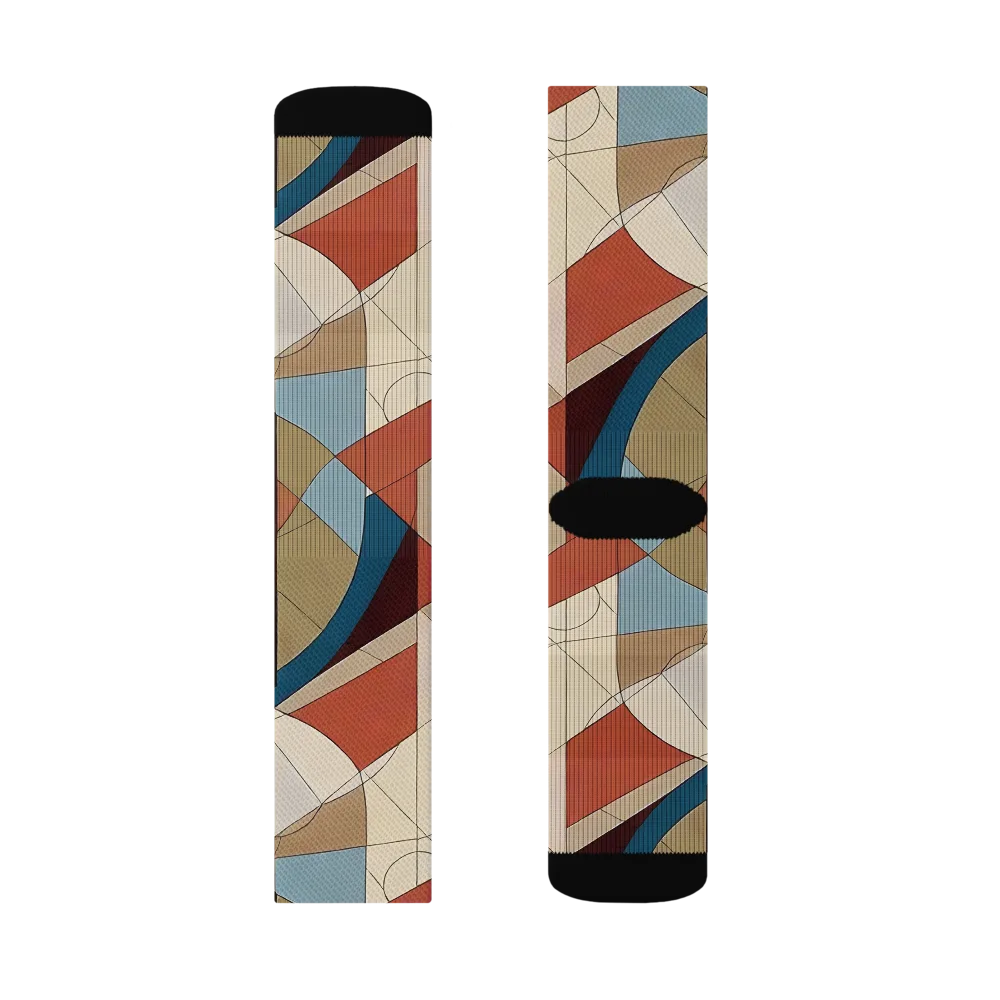 Chromatic Bauhaus on Socks — Left Sock