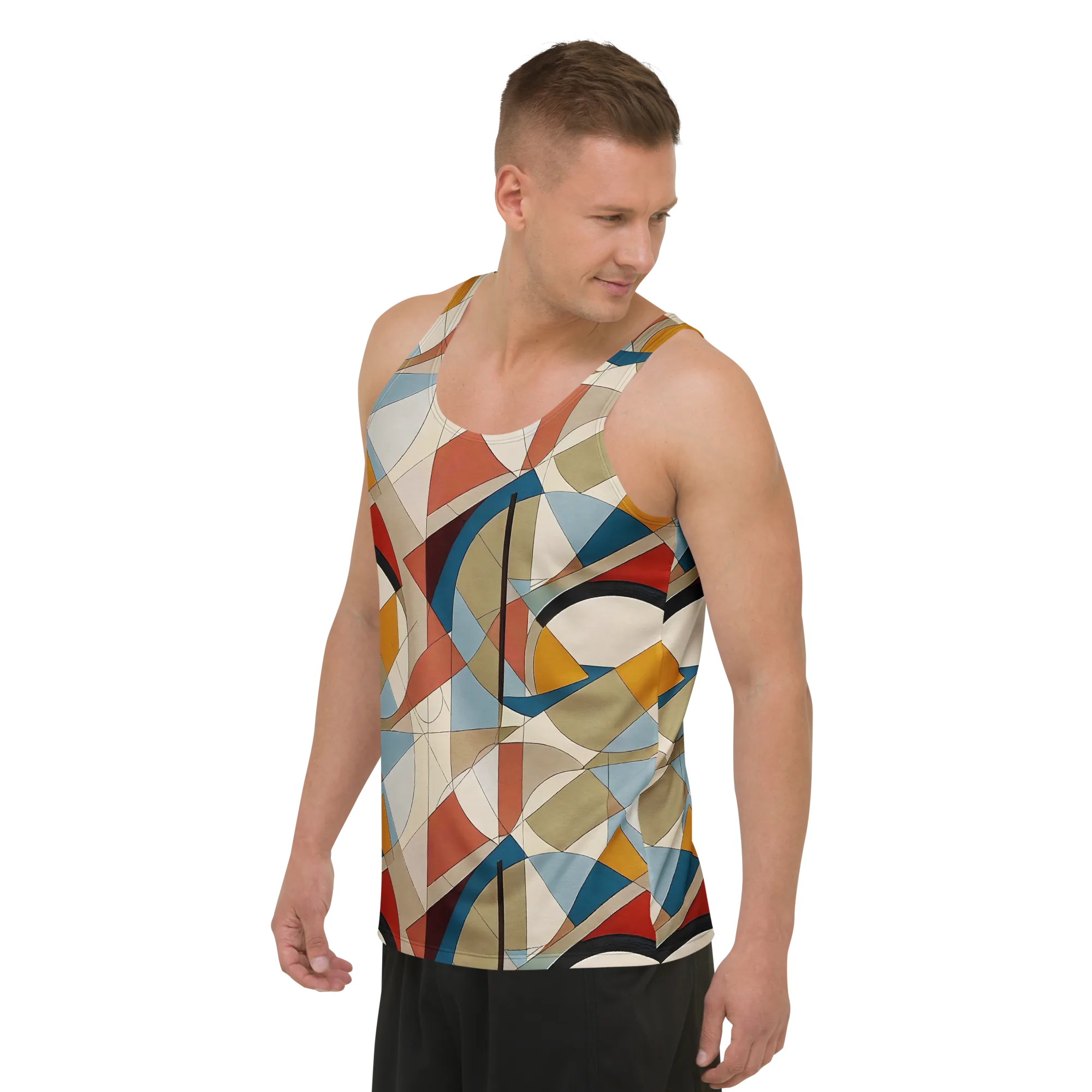 Chromatic Bauhaus on Men's Tank Top — Left Front