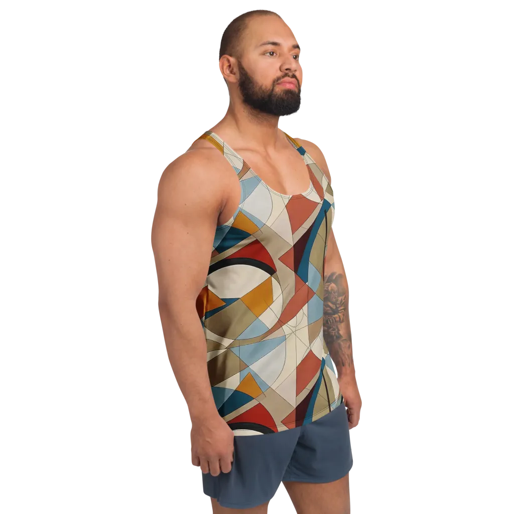 Chromatic Bauhaus on Men's Tank Top — Right Front