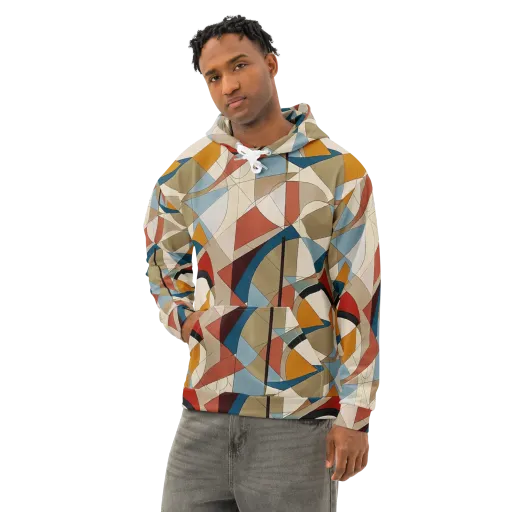 Chromatic Bauhaus on a Cotton Hoodie