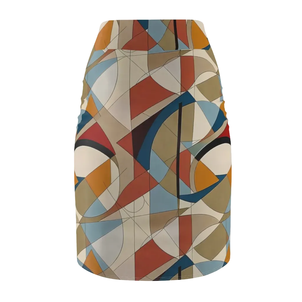 Chromatic Bauhaus on Pencil Skirt — Back