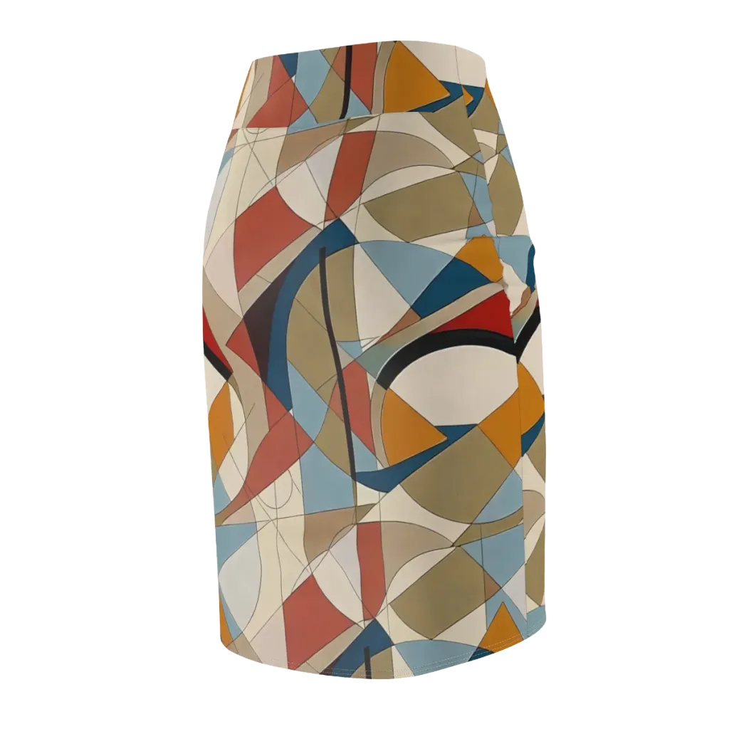 Chromatic Bauhaus on Pencil Skirt — Back Side