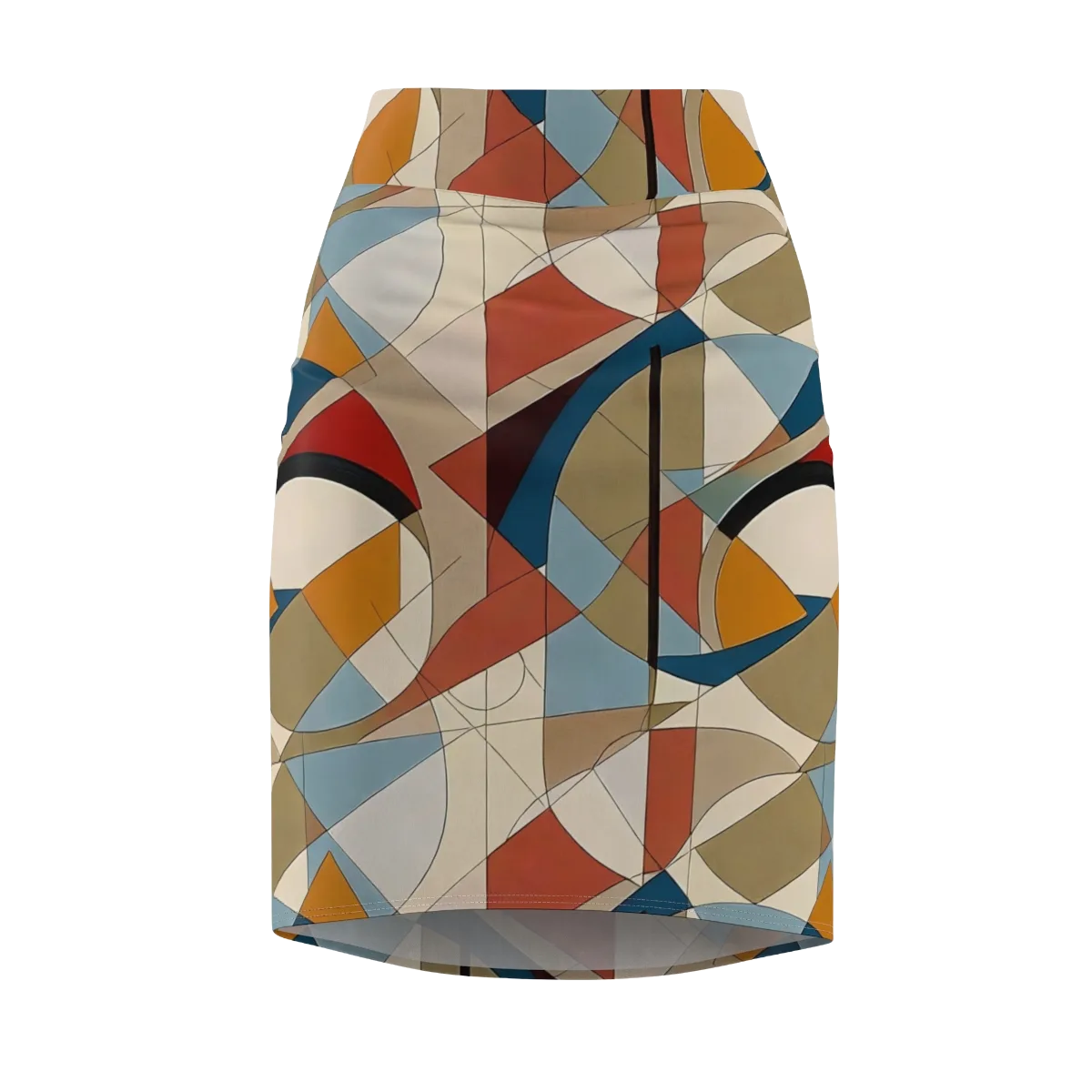 Chromatic Bauhaus on Pencil Skirt — Front