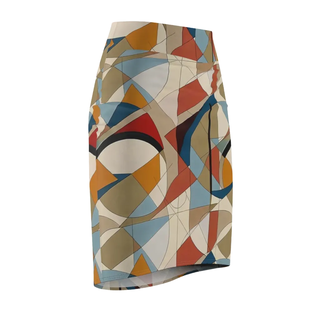 Chromatic Bauhaus on Pencil Skirt — Front Side